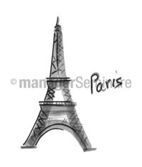 Grafik Paris, Eiffel-Turm