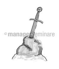 Zeichnung Schwert im Stein