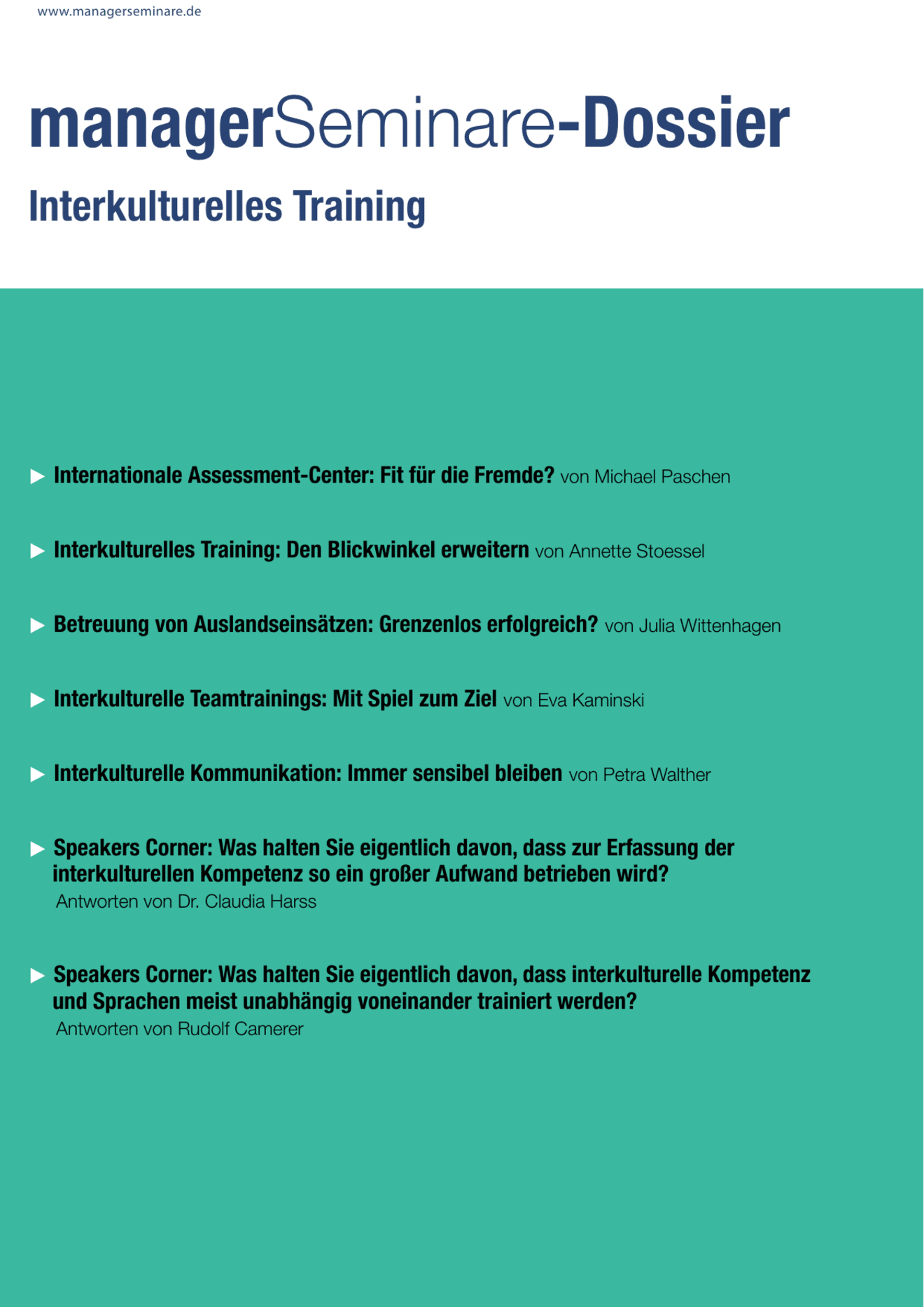Dossier Interkulturelles Training