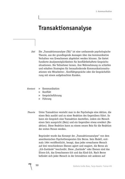 zum Tool: Transaktionsanalyse im Training