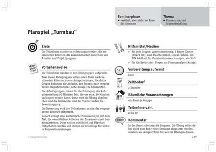 Tool  Trainingsspiel: Planspiel 'Turmbau'