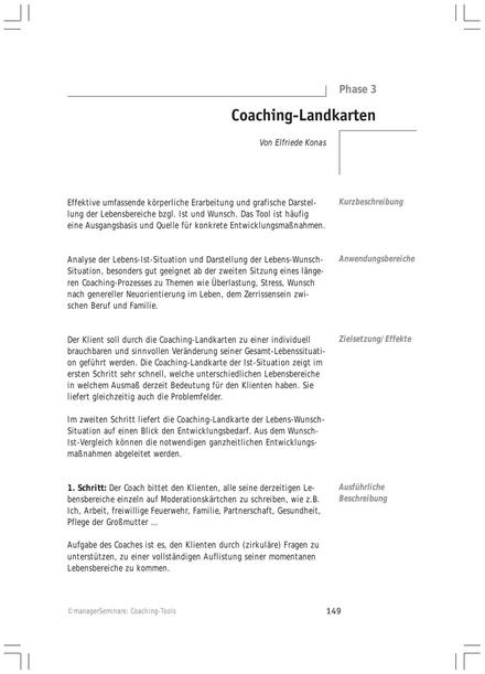 Tool  Coaching-Tool: Coaching-Landkarten