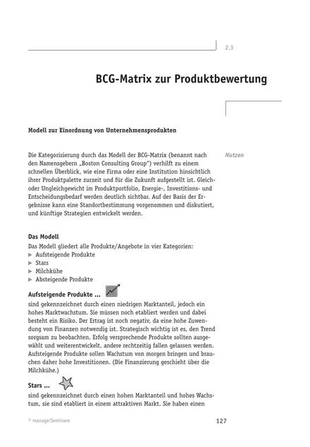 Moderations-Tool: BCG-Matrix zur Produktbewertung