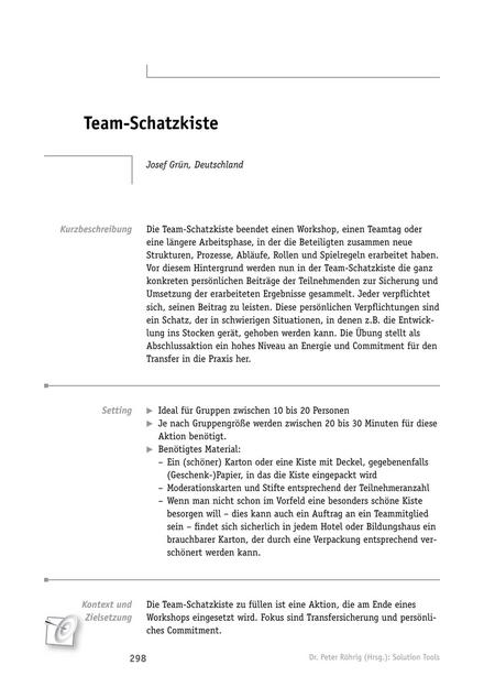 zum Tool: Solution-Tool: Team-Schatzkiste