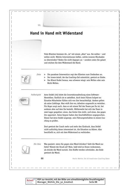 Coaching-Tool: Hand in Hand mit Widerstand