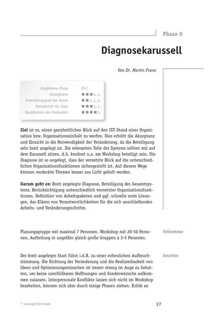zum Tool: Change-Tool: Diagnosekarussell