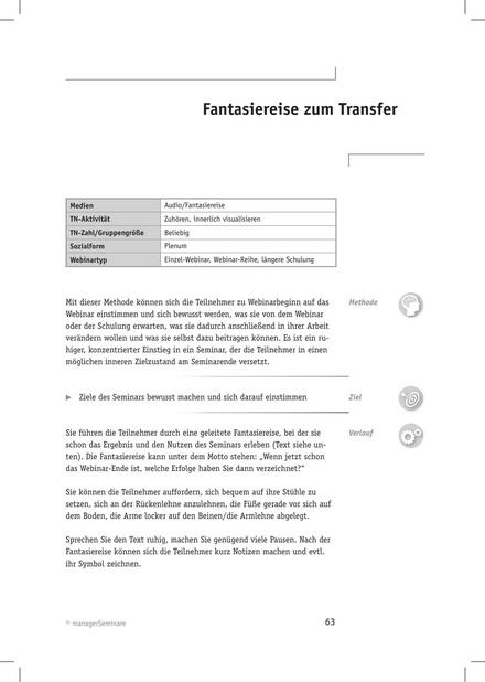 Webinar-Methode: Fantasiereise zum Transfer