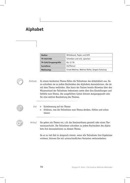 Webinar-Methode: Alphabet