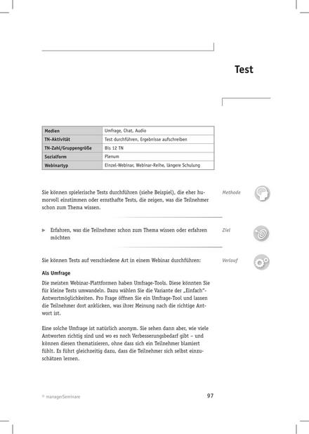 Webinar-Methode: Test