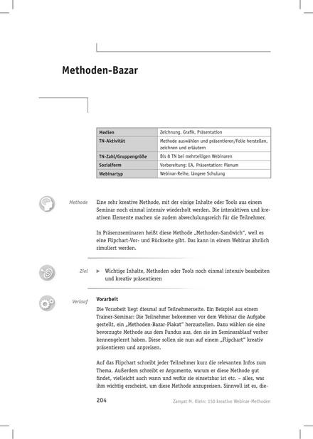 zum Tool: Webinar-Methode: Methoden-Bazar