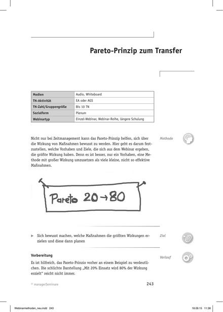 zum Tool: Webinar-Methode: Pareto-Prinzip zum Transfer