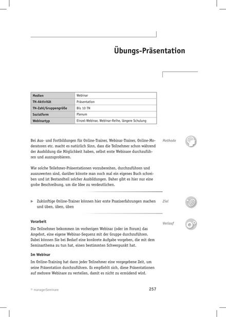 zum Tool: Webinar-Methode: Übungs-Präsentation