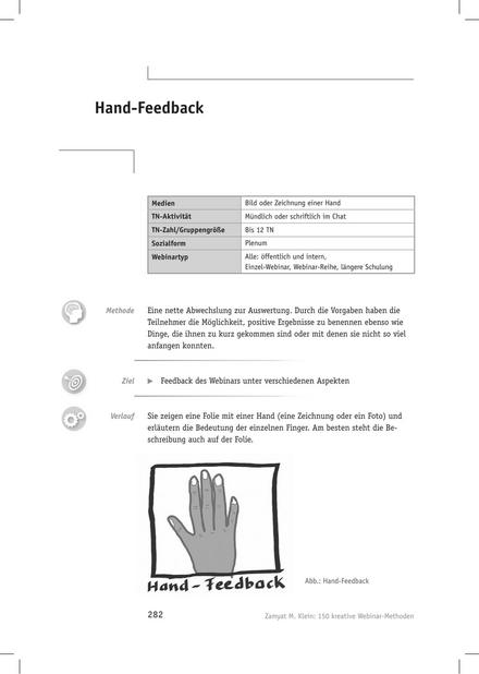Webinar-Methode: Hand-Feedback