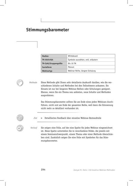Webinar-Methode: Stimmungsbarometer