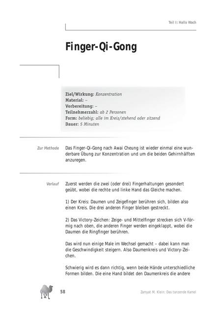 Trainingsspiel: Finger-Qi-Gong