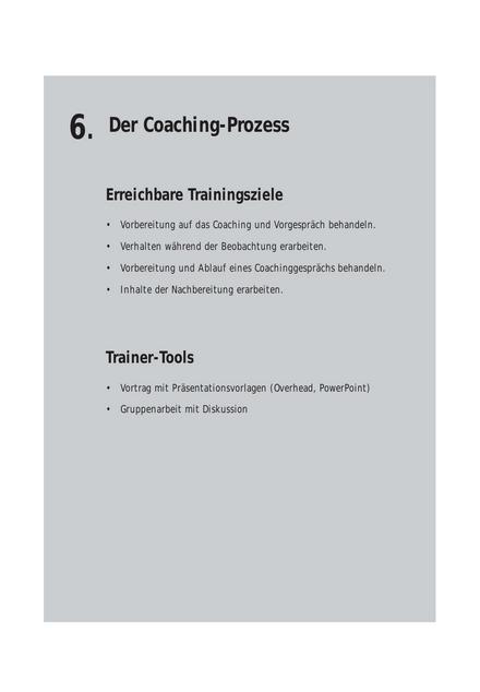 Trainingskonzept: Der Coaching-Prozess