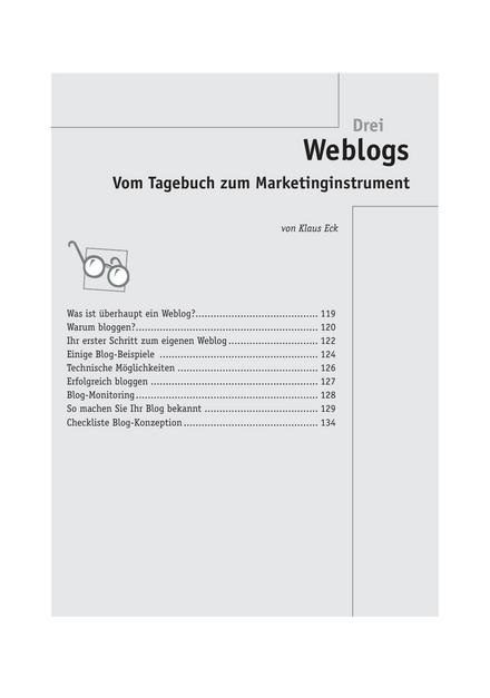 Tool  Trainermarketing: Weblogs als Marketinginstrument