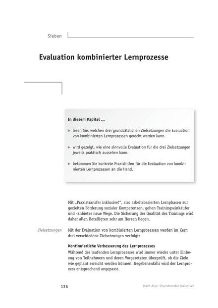 Tool  Lerntransfer: Evaluation kombinierter Lernprozesse